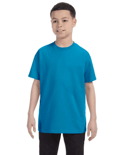 Sample of Gildan G500B - Youth 5.3 oz. T-Shirt in SAPPHIRE from side front