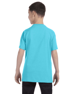 Sample of Gildan G500B - Youth 5.3 oz. T-Shirt in SKY from side back