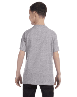 Sample of Gildan G500B - Youth 5.3 oz. T-Shirt in SPORT GREY from side back