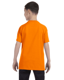 Sample of Gildan G500B - Youth 5.3 oz. T-Shirt in TENNESSEE ORANGE from side back