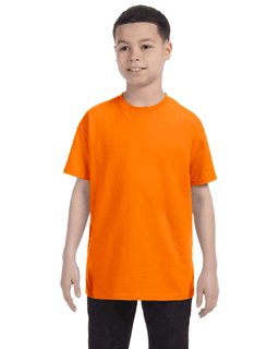 Sample of Gildan G500B - Youth 5.3 oz. T-Shirt in TENNESSEE ORANGE from side front