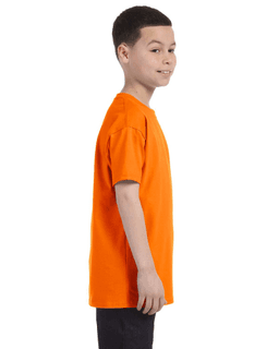 Sample of Gildan G500B - Youth 5.3 oz. T-Shirt in TENNESSEE ORANGE from side sleeveleft