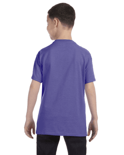 Sample of Gildan G500B - Youth 5.3 oz. T-Shirt in VIOLET from side back