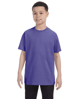 Sample of Gildan G500B - Youth 5.3 oz. T-Shirt in VIOLET from side front