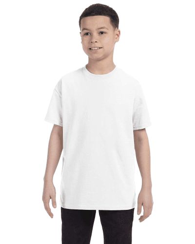 Sample of Gildan G500B - Youth 5.3 oz. T-Shirt in WHITE style