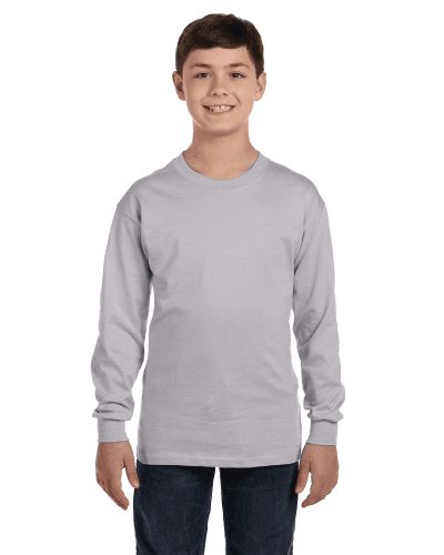 Sample of G540B - Youth 5.3 oz. Long-Sleeve T-Shirt in SPORT GREY style