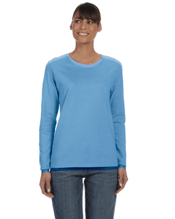 Sample of Gildan G540L - Ladies' 5.3 oz. Long-Sleeve T-Shirt in CAROLINA BLUE from side front