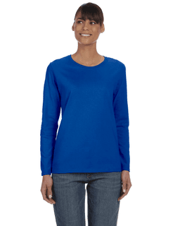 Sample of Gildan G540L - Ladies' 5.3 oz. Long-Sleeve T-Shirt in ROYAL from side front