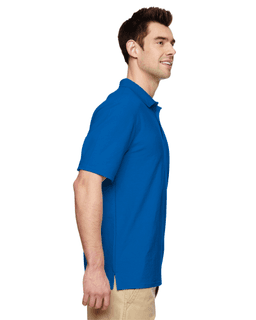 Sample of Gildan G728 - Adult DryBlend 6.3 oz. Double Pique Polo in ROYAL from side sleeveleft