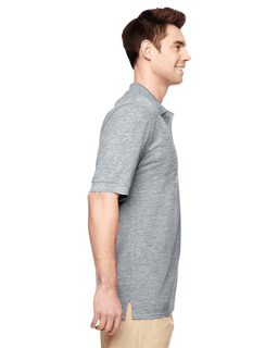 Sample of Gildan G728 - Adult DryBlend 6.3 oz. Double Pique Polo in SPORT GREY from side sleeveleft