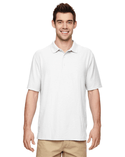 Sample of Gildan G728 - Adult DryBlend 6.3 oz. Double Pique Polo in WHITE from side front