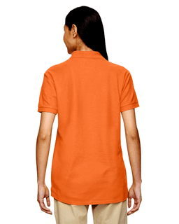 Sample of Gildan G728L - Ladies' DryBlend 6.3 oz. Double Pique Polo in SAFETY ORANGE from side back