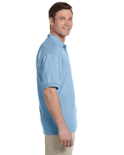 Sample of Gildan G880 - Adult 6 oz. 50/50 Jersey Polo in LIGHT BLUE from side sleeveleft