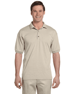 Sample of Gildan G880 - Adult 6 oz. 50/50 Jersey Polo in SAND from side front