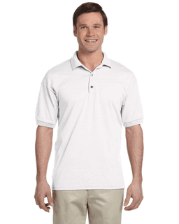 Sample of Gildan G880 - Adult 6 oz. 50/50 Jersey Polo in WHITE from side front