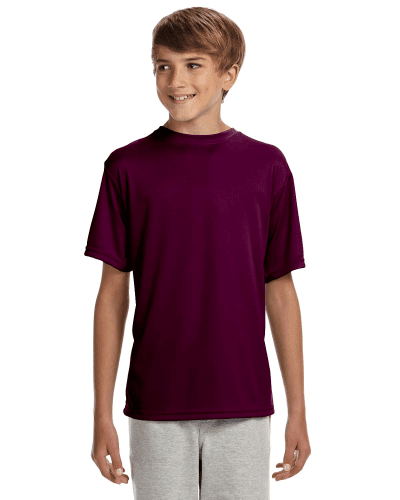 Sample of A4 NB3142 Youth Short-Sleeve Cooling Performance Crew in MAROON style