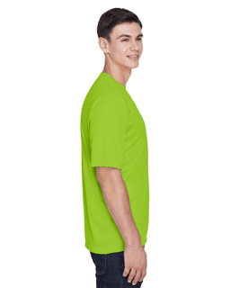 Sample of Team 365 TT11 - Men's Zone Performance T-Shirt in ACID GREEN from side sleeveleft