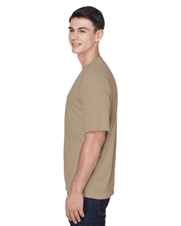 Sample of Team 365 TT11 - Men's Zone Performance T-Shirt in DESERT KHAKI from side sleeveright