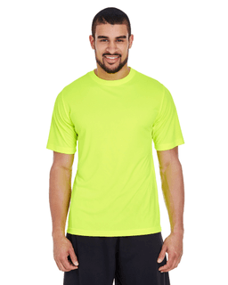 Sample of Team 365 TT11 - Men's Zone Performance T-Shirt in SAFETY YELLOW from side front