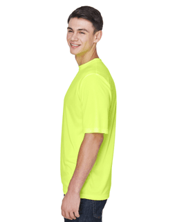 Sample of Team 365 TT11 - Men's Zone Performance T-Shirt in SAFETY YELLOW from side sleeveright