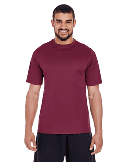 Sample of Team 365 TT11 - Men's Zone Performance T-Shirt in SPORT MAROON from side front