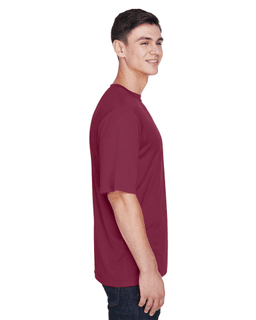 Sample of Team 365 TT11 - Men's Zone Performance T-Shirt in SPORT MAROON from side sleeveleft