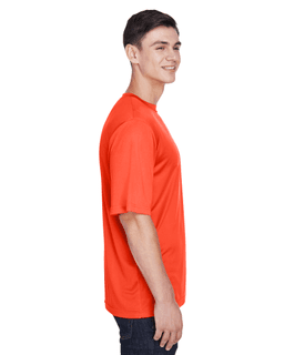 Sample of Team 365 TT11 - Men's Zone Performance T-Shirt in SPORT ORANGE from side sleeveleft