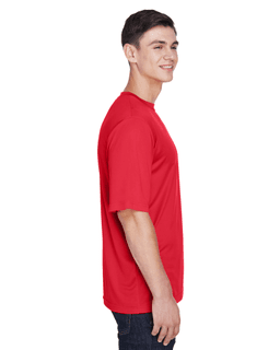 Sample of Team 365 TT11 - Men's Zone Performance T-Shirt in SPORT RED from side sleeveleft