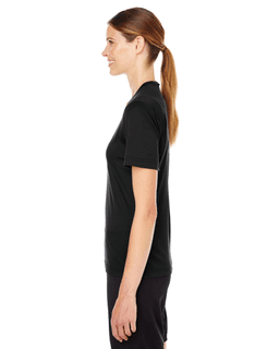 Sample of Team 365 TT11W - Ladies' Zone Performance T-Shirt in BLACK from side sleeveright