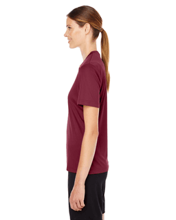 Sample of Team 365 TT11W - Ladies' Zone Performance T-Shirt in SPORT MAROON from side sleeveright