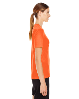 Sample of Team 365 TT11W - Ladies' Zone Performance T-Shirt in SPORT ORANGE from side sleeveleft