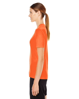 Sample of Team 365 TT11W - Ladies' Zone Performance T-Shirt in SPORT ORANGE from side sleeveright