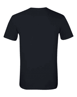 Sample of SoftStyle T-Shirt in Black from side back