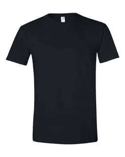 Sample of SoftStyle T-Shirt in Black from side front