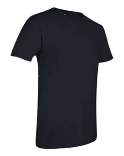 Sample of SoftStyle T-Shirt in Black from side sleeveright