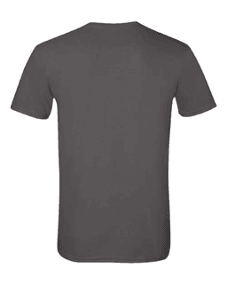 Sample of SoftStyle T-Shirt in Charcoal from side back