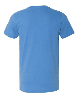 Sample of SoftStyle T-Shirt in Iris from side back