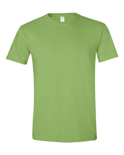 Sample of SoftStyle T-Shirt in Kiwi from side front