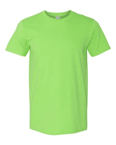 Sample of SoftStyle T-Shirt in Lime style