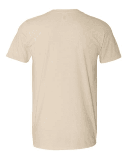 Sample of SoftStyle T-Shirt in Natural from side back