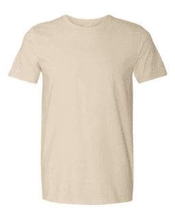 Sample of SoftStyle T-Shirt in Natural from side front