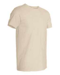 Sample of SoftStyle T-Shirt in Natural from side sleeveright