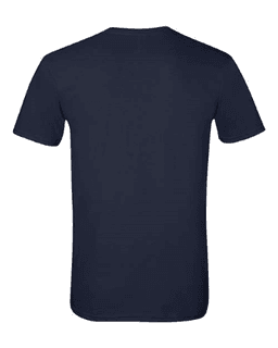 Sample of SoftStyle T-Shirt in Navy from side back