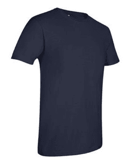 Sample of SoftStyle T-Shirt in Navy from side sleeveright