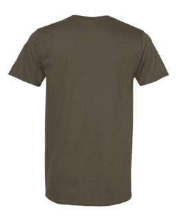 Sample of SoftStyle T-Shirt in Olive from side back