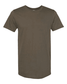 Sample of SoftStyle T-Shirt in Olive from side front