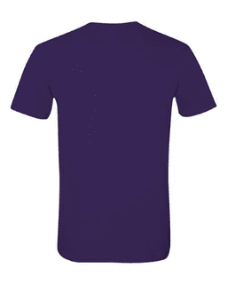 Sample of SoftStyle T-Shirt in Purple from side back