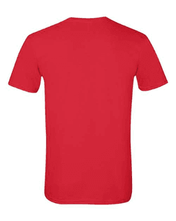 Sample of SoftStyle T-Shirt in Red from side back