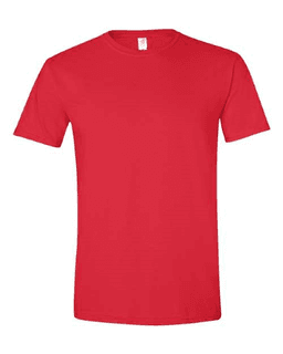 Sample of SoftStyle T-Shirt in Red from side front