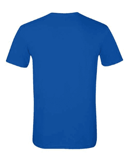 Sample of SoftStyle T-Shirt in Royal from side back